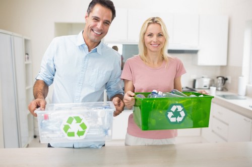 Eco-friendly disposal methods in temple environments.